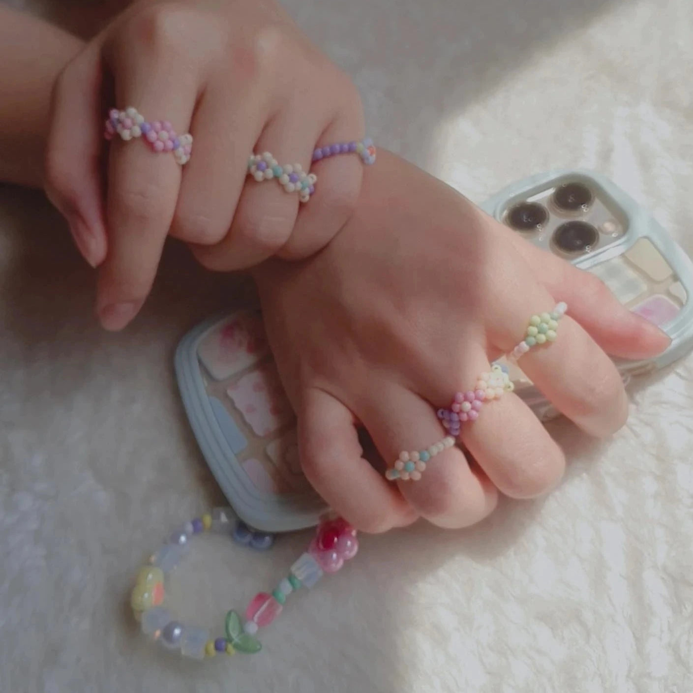 Floral Bead Rings