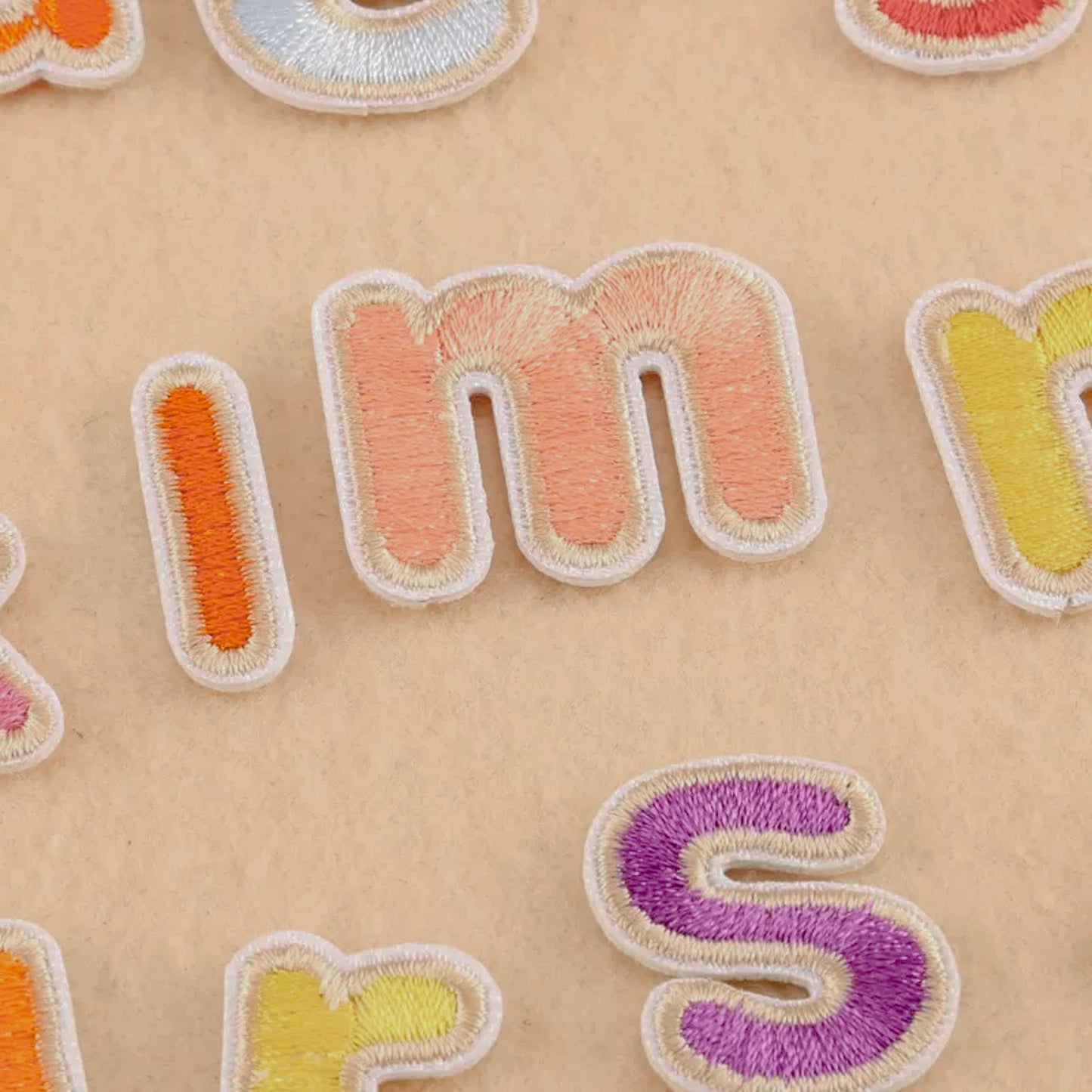 Alphabets (small caps) Iron-On Patches
