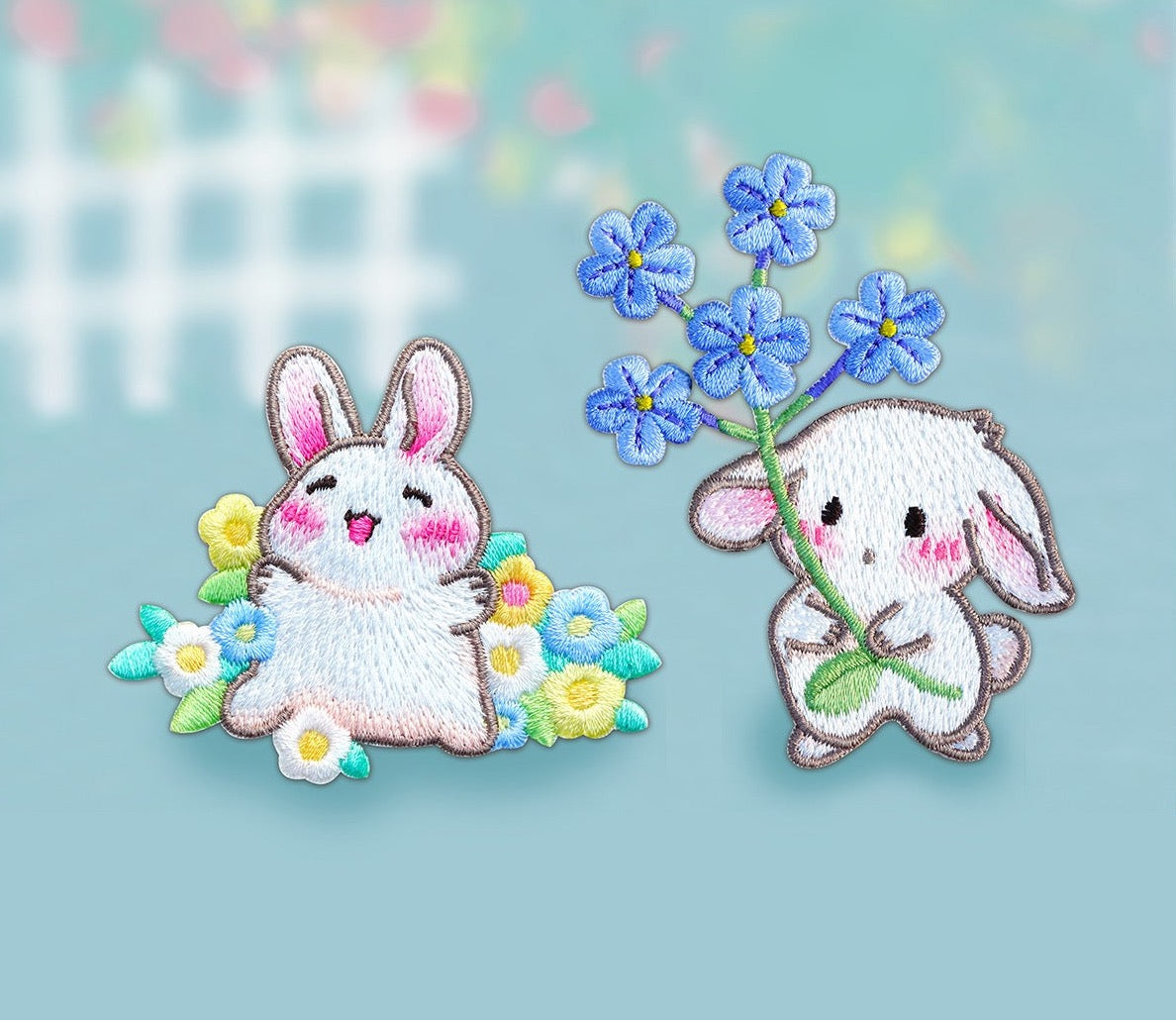 Spring Bunny Iron-On Patch