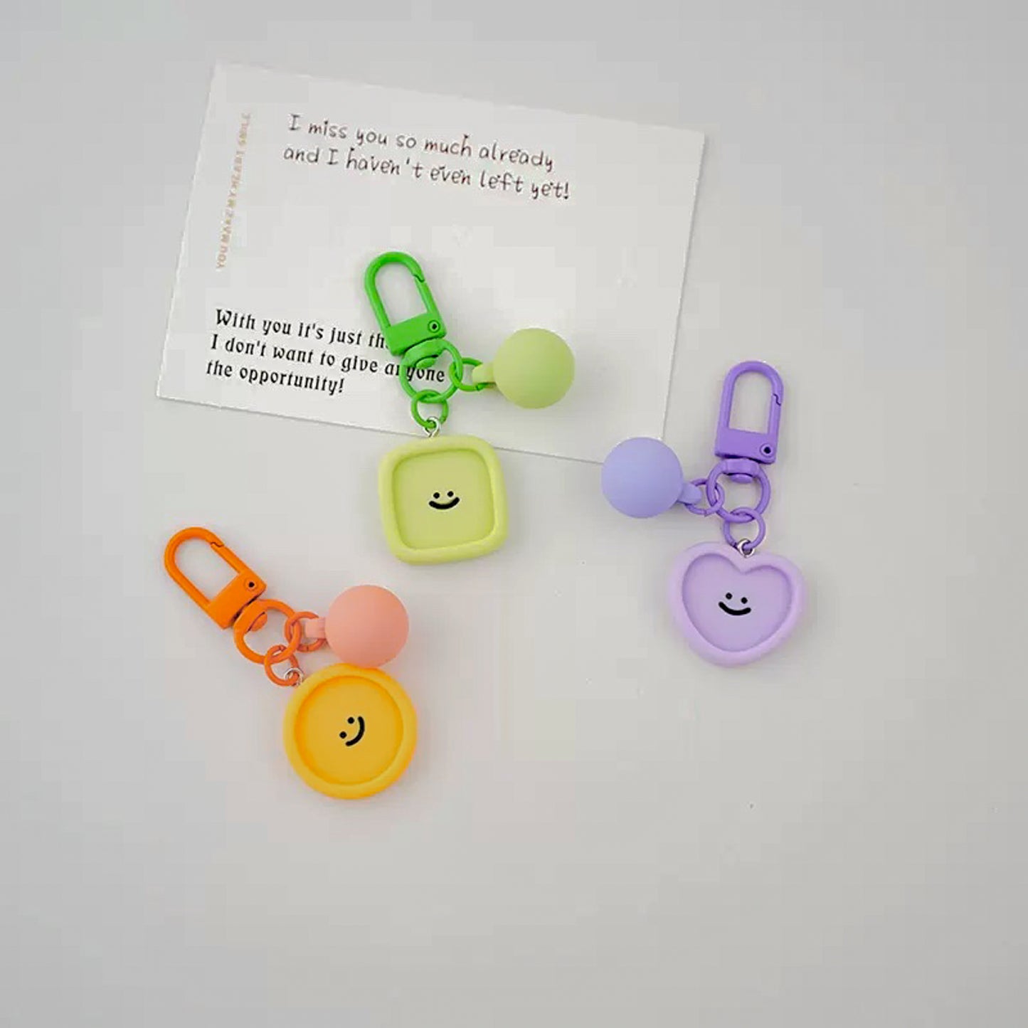 Pastel Smiley Face Charm