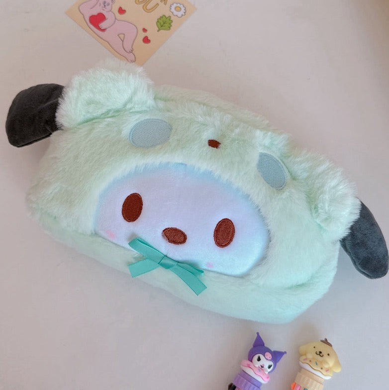 Sanrio Fluffy Ziplock Pencil Case