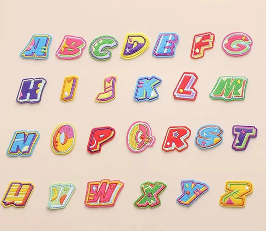 Funky Alphabets (caps) Iron-On Patches