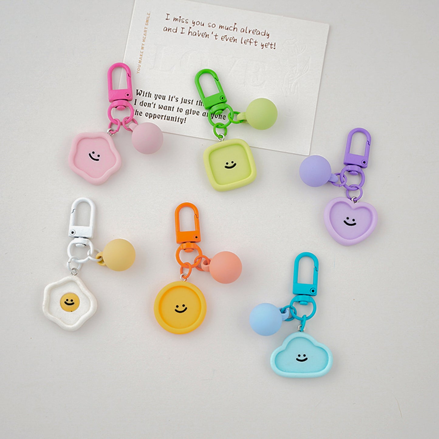 Pastel Smiley Face Charm