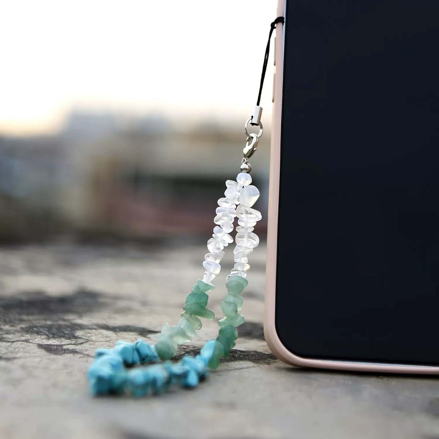 Crystal Quartz Phone Strap
