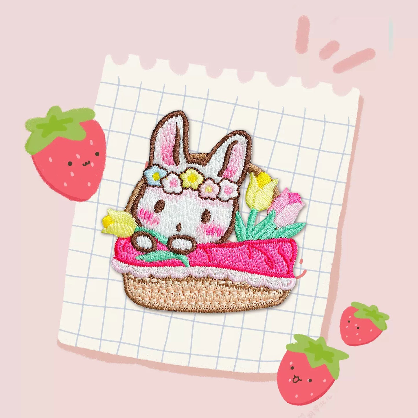Spring Bunny Iron-On Patch