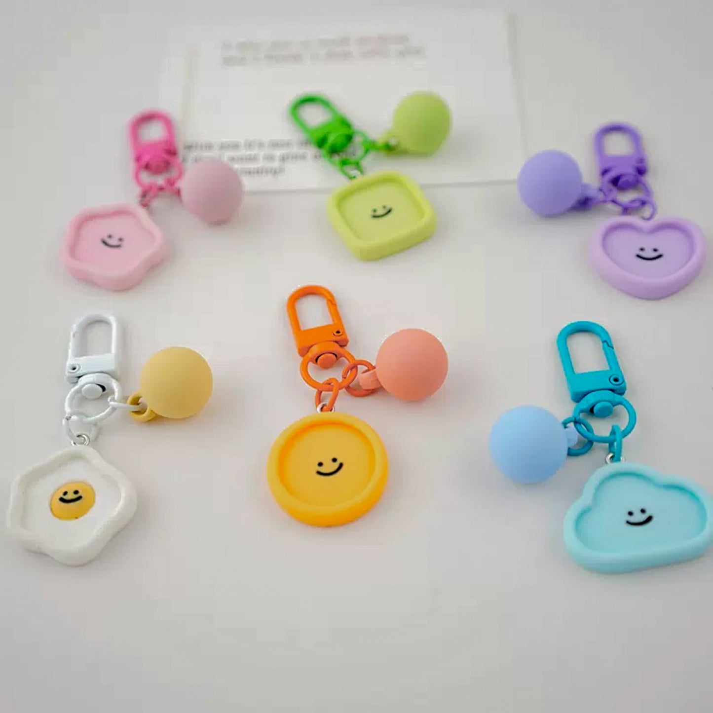 Pastel Smiley Face Charm