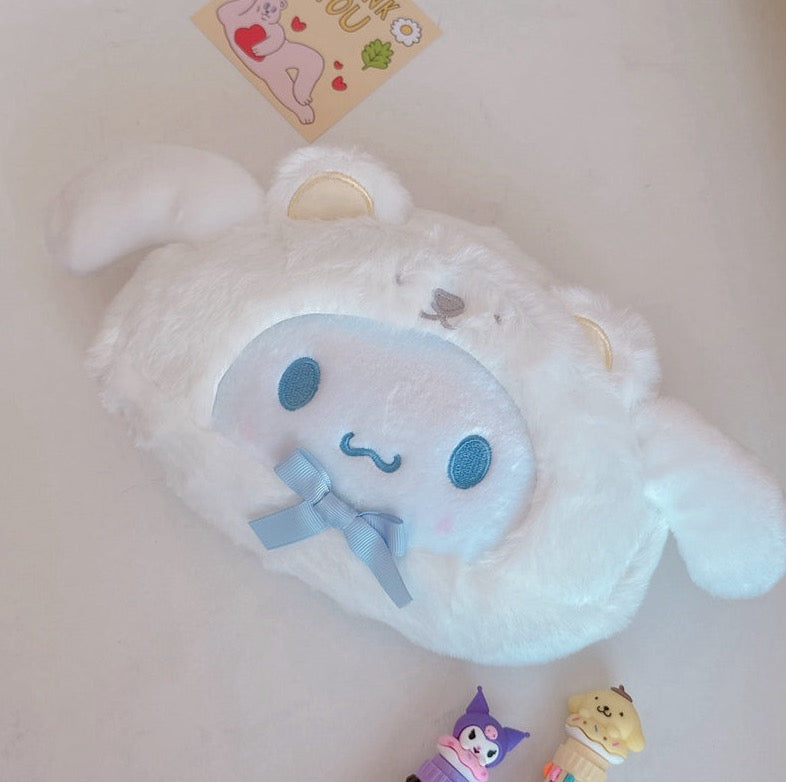 Sanrio Fluffy Ziplock Pencil Case