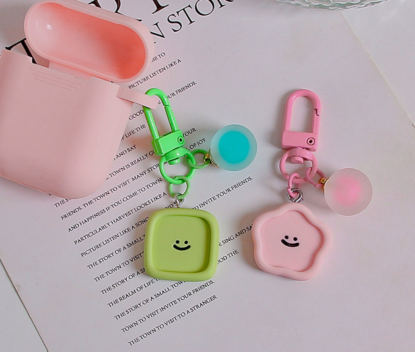 Pastel Smiley Face Charm