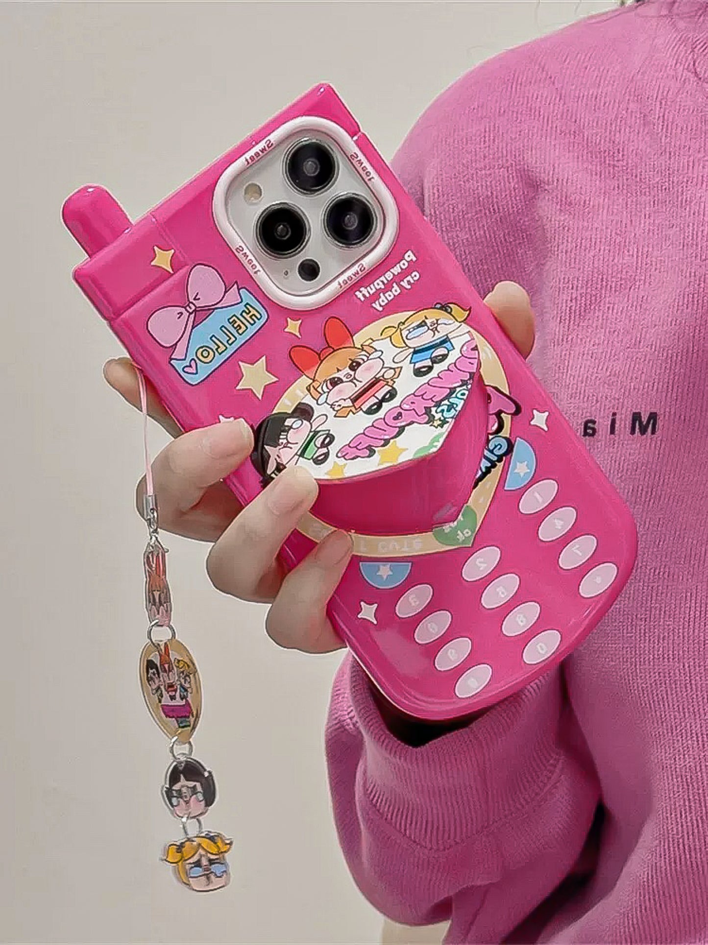 [Preorder] Trendy Powerpuff Girls iPhone Case with Mirror