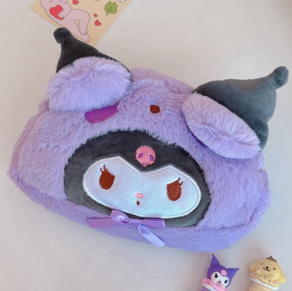 Sanrio Fluffy Ziplock Pencil Case