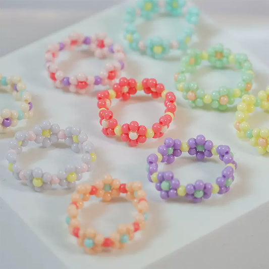 Floral Bead Rings