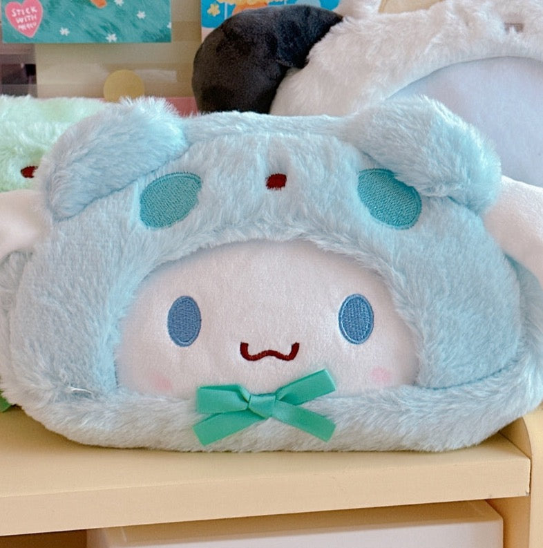 Sanrio Fluffy Ziplock Pencil Case