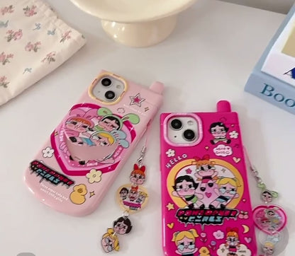 [Preorder] Trendy Powerpuff Girls iPhone Case with Mirror