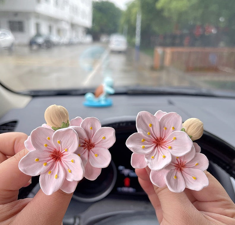 Peach Blossom Car Air Freshener Clip